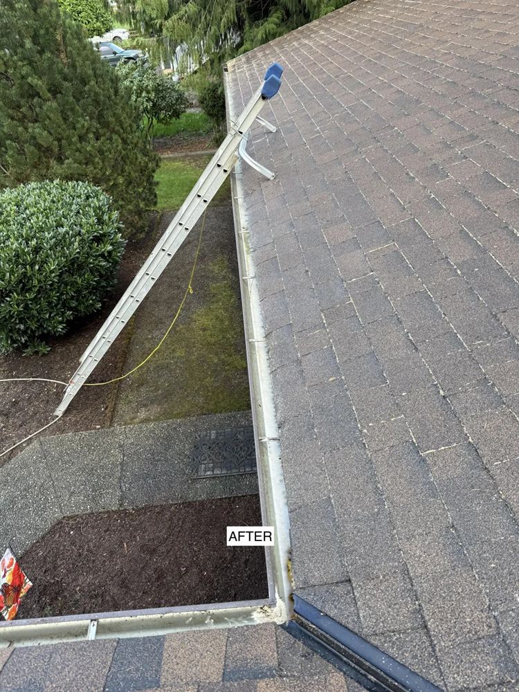 Gutter after cleaning